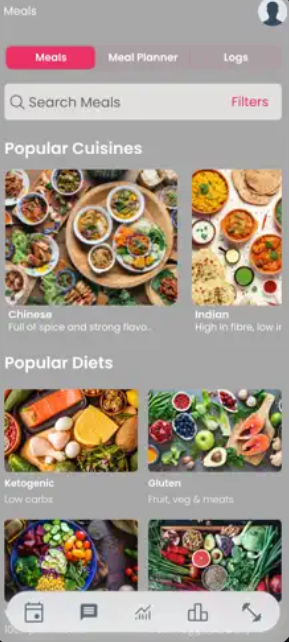 Pump Nation Meal Planner Interface